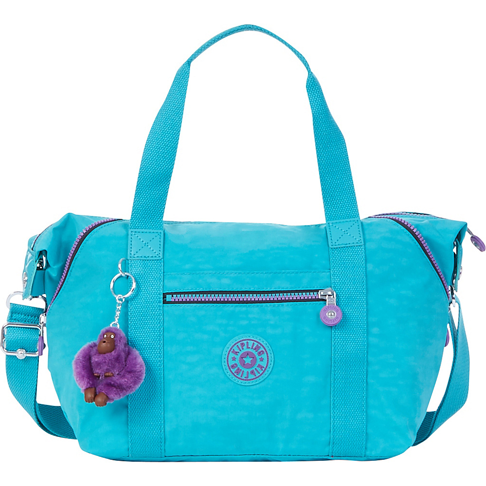 Kipling Art U Tote Cool Turquoise Kipling Fabric Handbags
