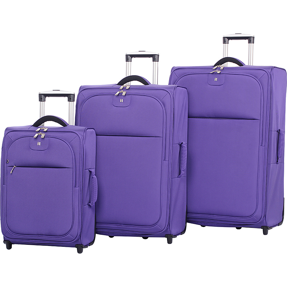 it luggage The Lite Collection 3 Piece Set Purple Orient Blue it luggage Luggage Sets