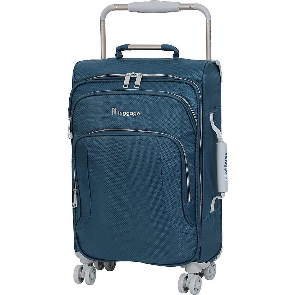 it luggage World s Lightest 8 Wheel 22 Carry On Blue Ashes it luggage Small Rolling Luggage