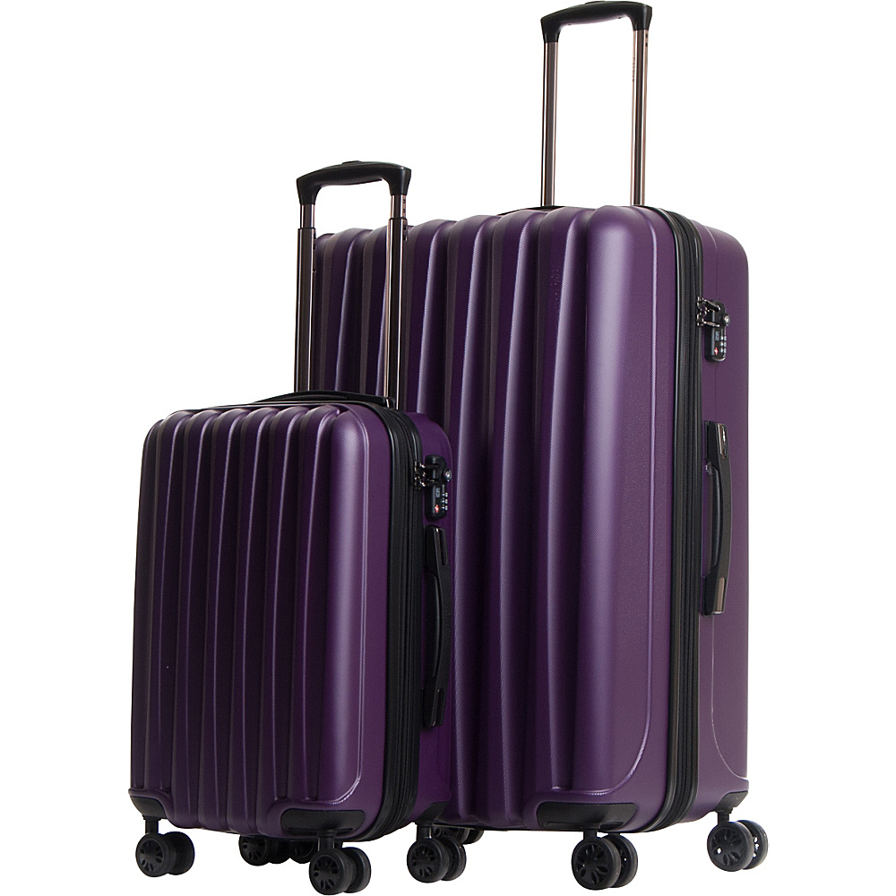 CalPak Verdugo Expandable 2 Piece Luggage Set Purple CalPak Luggage Sets