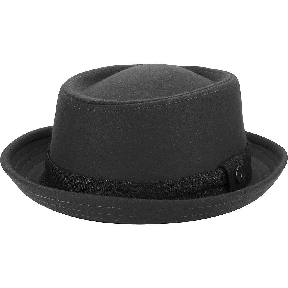 Ben Sherman Wool Porkpie Trilby Hat Charcoal L XL Ben Sherman Hats Gloves Scarves
