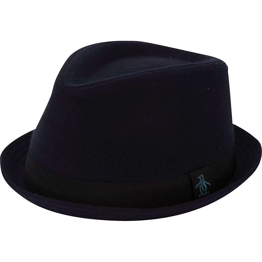 Original Penguin Melton Wool Porkpie Hat Dark Sapphire S M Original Penguin Hats Gloves Scarves
