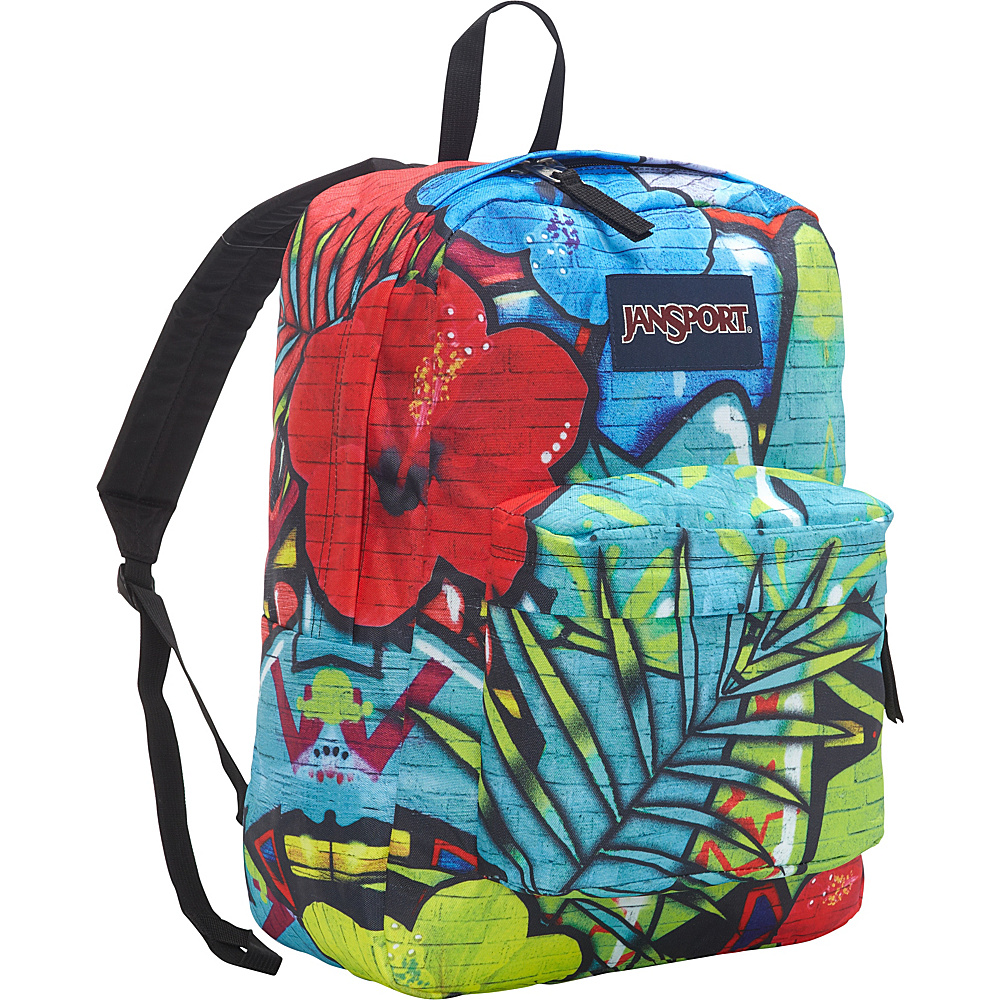 JanSport High Stakes Backpack Discontinued Colors Multi Graffiti JanSport Everyday Backpacks