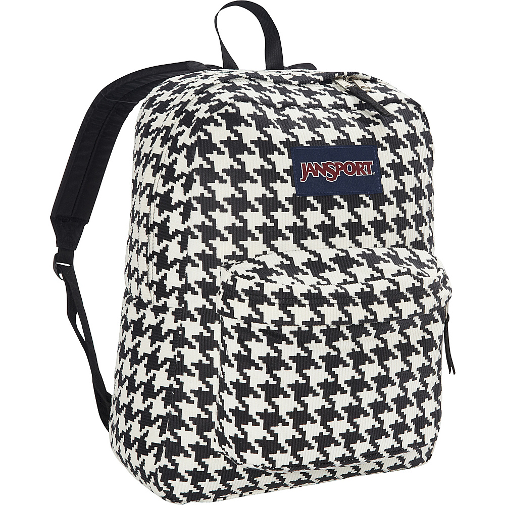 JanSport High Stakes Backpack Discontinued Colors White Black Houndstooth Corduroy JanSport Everyday Backpacks