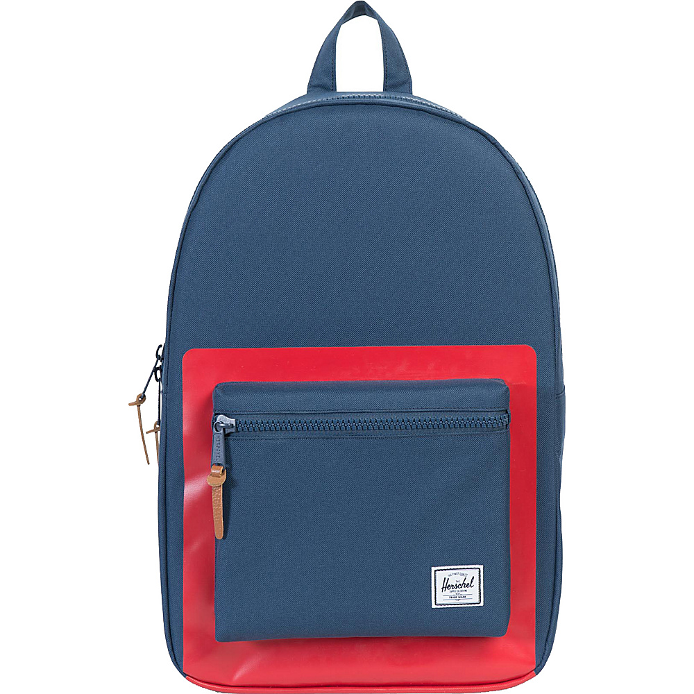 Herschel Supply Co. Settlement Laptop Backpack Discontinued Colors Navy Red Block Print Herschel Supply Co. Business Laptop Backpacks