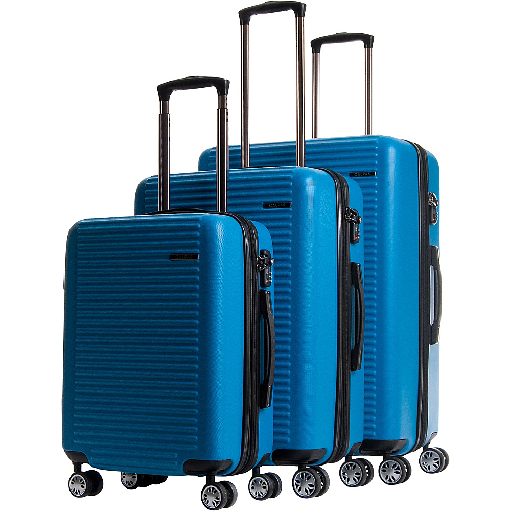 CalPak Tustin Hardside Expandable 3 Piece Luggage Set Turquoise CalPak Luggage Sets