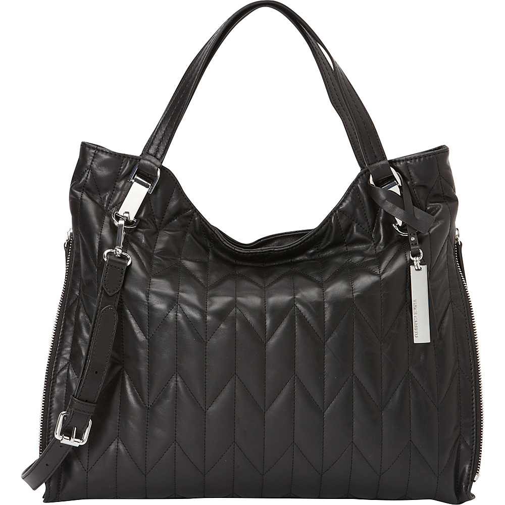 Vince Camuto Riley Tote Quilted Black Quilted Chevron Vince Camuto Designer Handbags
