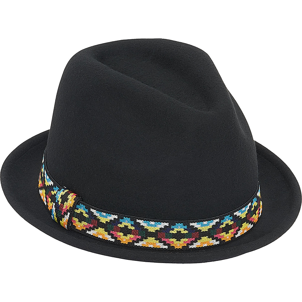 Adora Hats Upturn Wool Felt Fedora Hat Black Adora Hats Hats Gloves Scarves