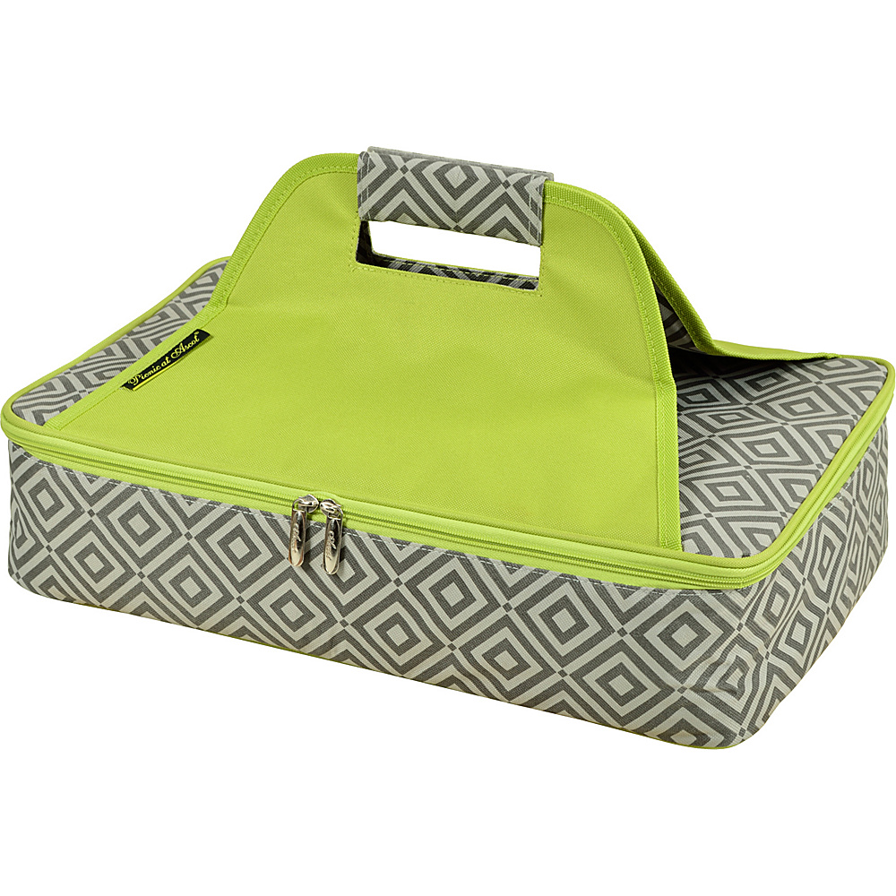 Picnic at Ascot Insulated Casserole Carrier to keep Food Hot or Cold Granite Grey Green Picnic at Ascot Outdoor Accessories