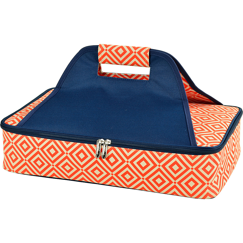 Picnic at Ascot Insulated Casserole Carrier to keep Food Hot or Cold Orange Navy Picnic at Ascot Outdoor Accessories