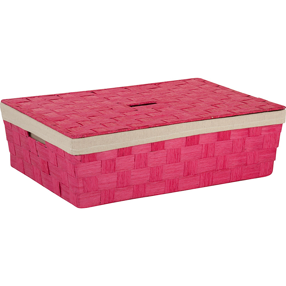 Honey Can Do Paper Rope Underbed Basket Pink Honey Can Do All Purpose Totes