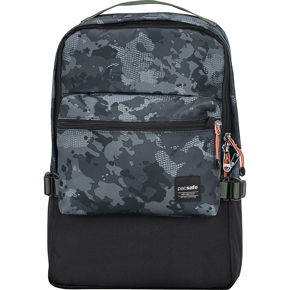 Pacsafe RFID Slingsafe LX350 Anti Theft Backpack with Detachable Front Pocket Grey Camo Pacsafe Everyday Backpacks