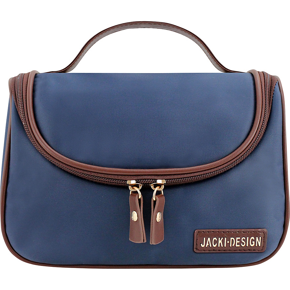 Jacki Design Essential Travel Cosmetic Bag with Hanger Blue Jacki Design Toiletry Kits