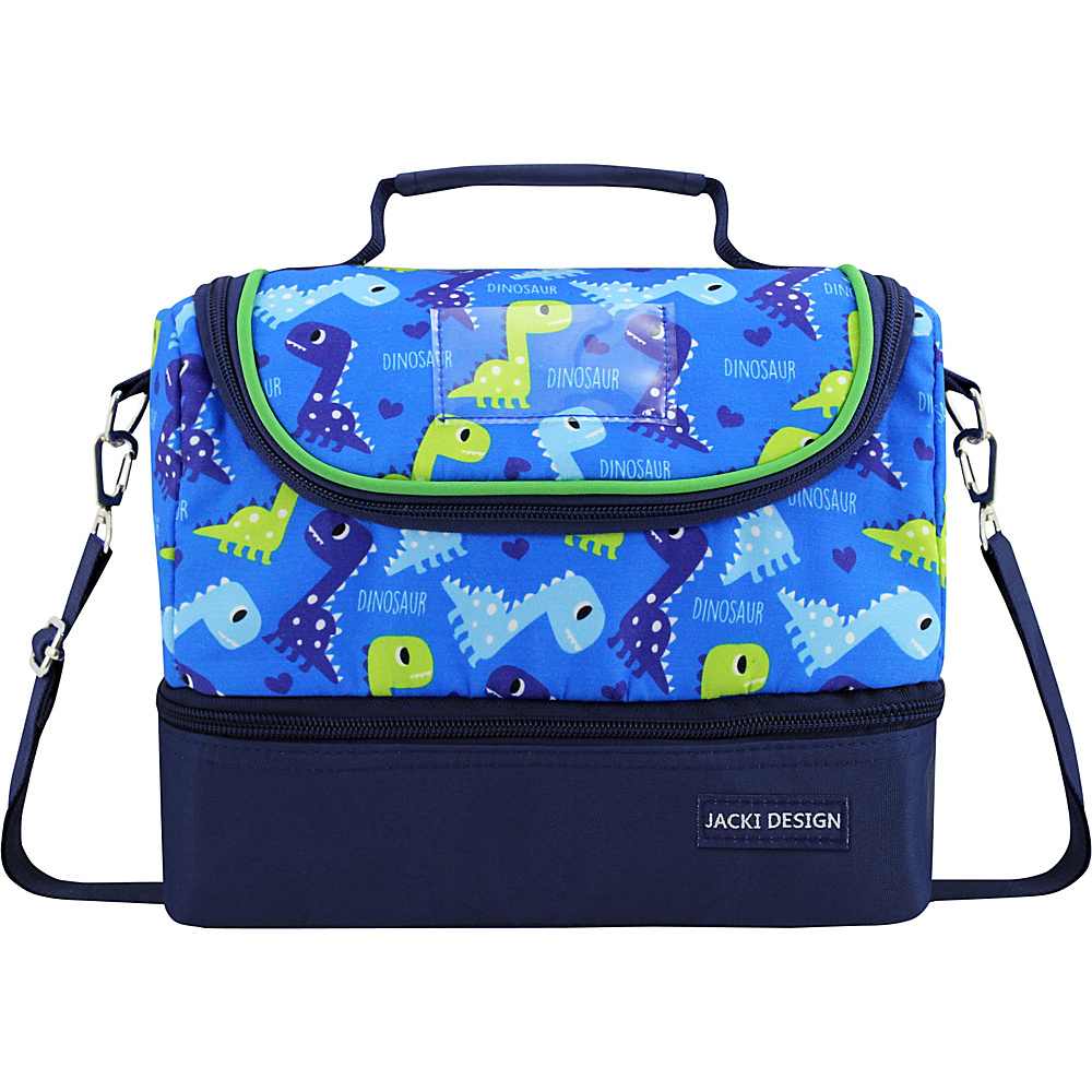 Jacki Design Kids Boy 2 Compartment Insulated Lunch Bag Large Dark Blue Jacki Design Travel Coolers