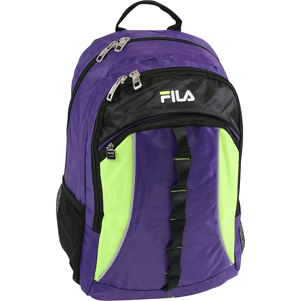 Fila Hex Tablet and Laptop Backpack Purple Neon Lime Fila Business Laptop Backpacks