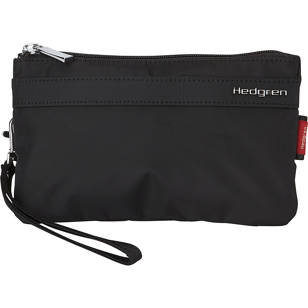 Hedgren Purse L Wristlet 02 Version Black Hedgren Fabric Handbags