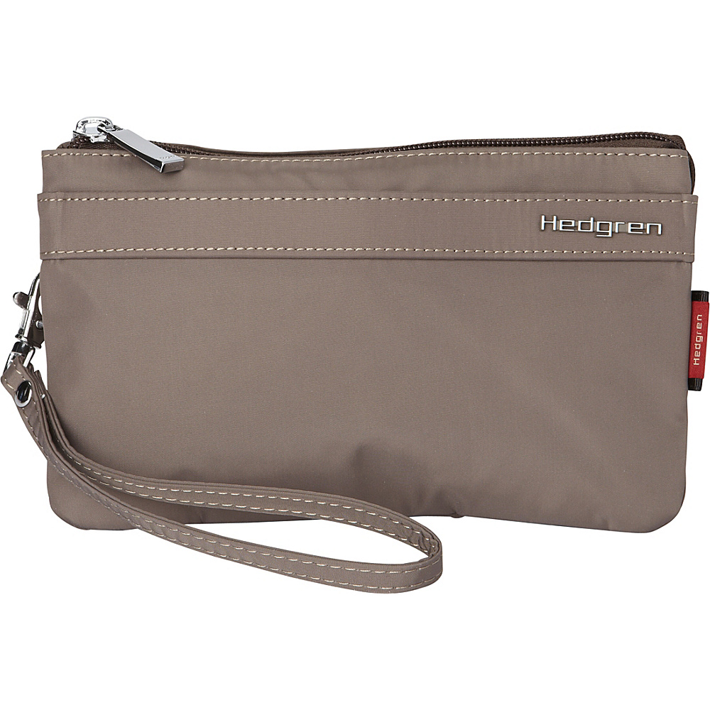Hedgren Purse L Wristlet 02 Version Sepia Brown Hedgren Fabric Handbags