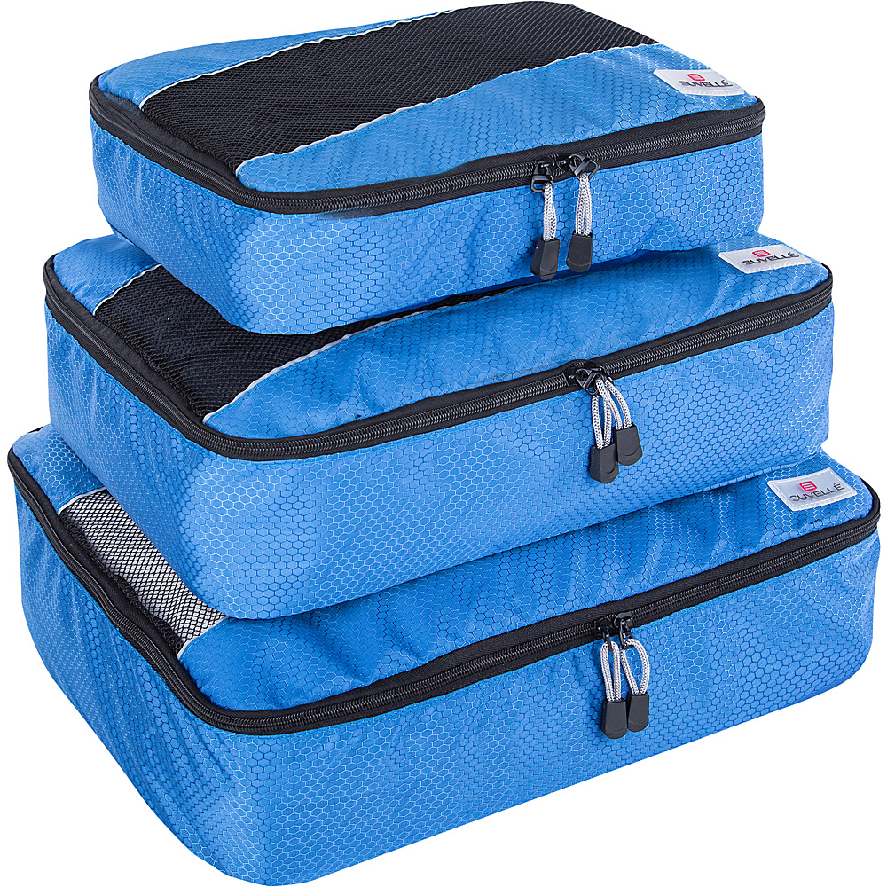 Suvelle 3 Piece Set of Luggage Organizer Packing Cubes Blue Suvelle Travel Organizers