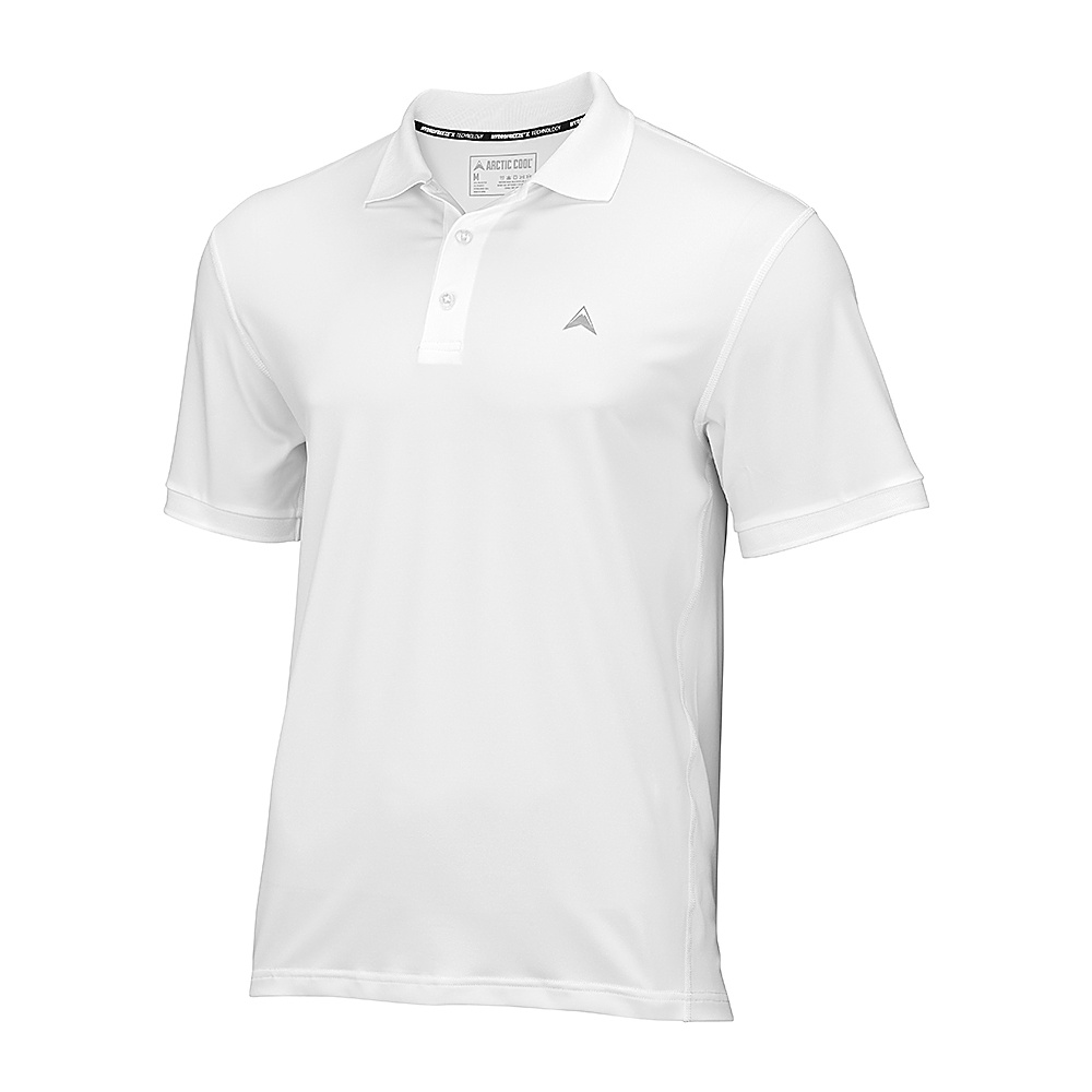 Arctic Cool Mens Instant Cooling Polo S Arctic White Arctic Cool Men s Apparel