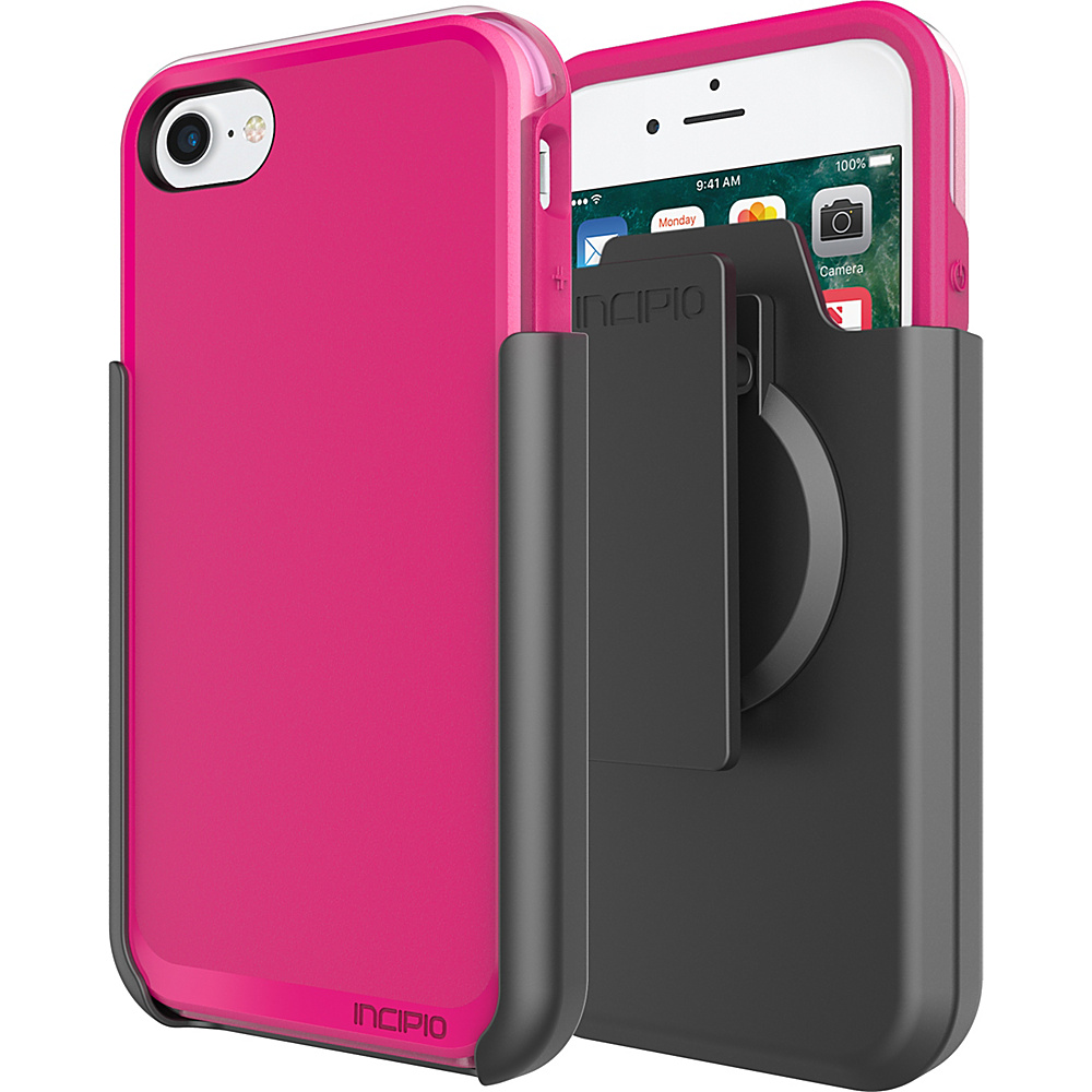 Incipio Performance Series Ultra with holster for iPhone 7 Berry Pink Rose BPR Incipio Electronic Cases