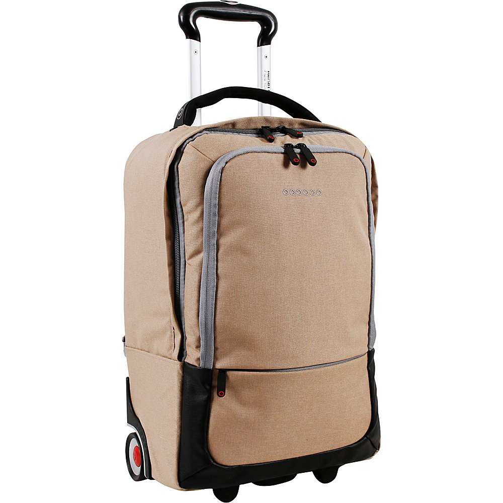 J World New York Sway Laptop Rolling Backpack Sand J World New York Rolling Backpacks