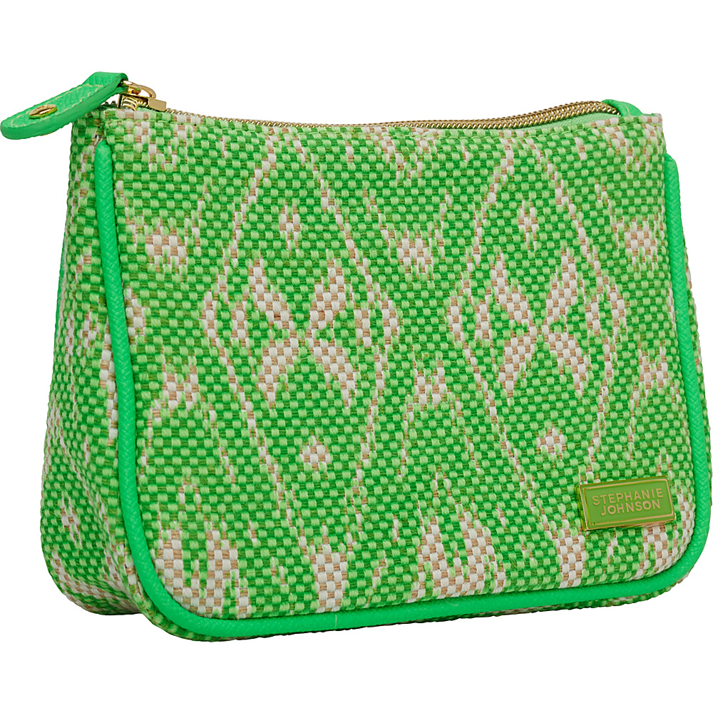 Stephanie Johnson Tamarindo Maya Medium Zip Top Cosmetic Bag Green Stephanie Johnson Women s SLG Other