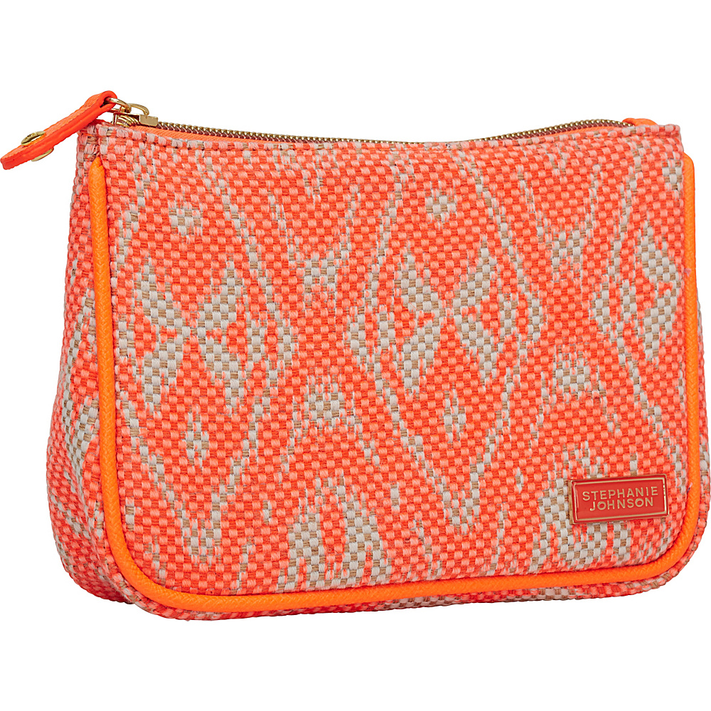 Stephanie Johnson Tamarindo Maya Medium Zip Top Cosmetic Bag Orange Stephanie Johnson Women s SLG Other