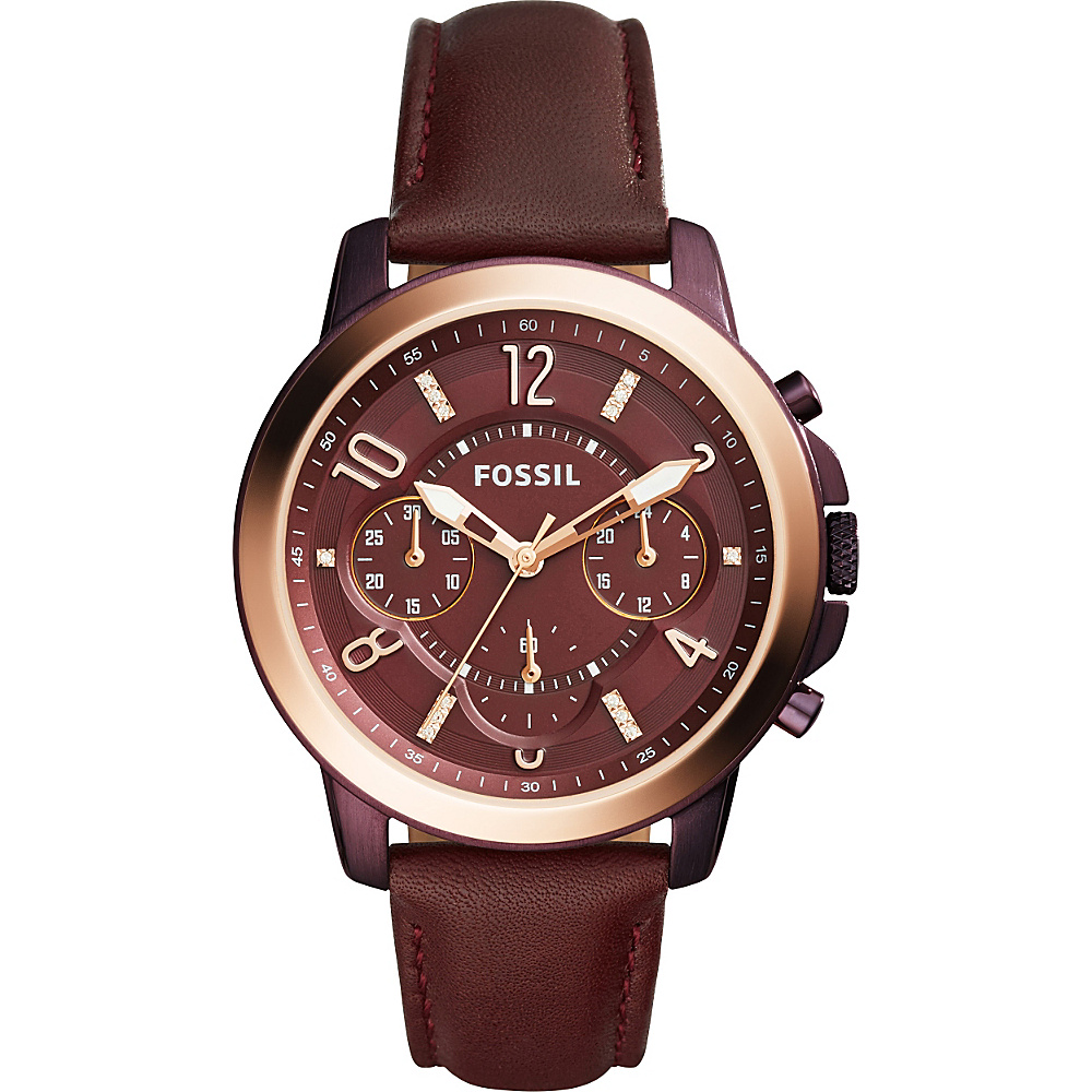 Fossil Gwynn Chronograph Leather Watch Red Fossil Watches