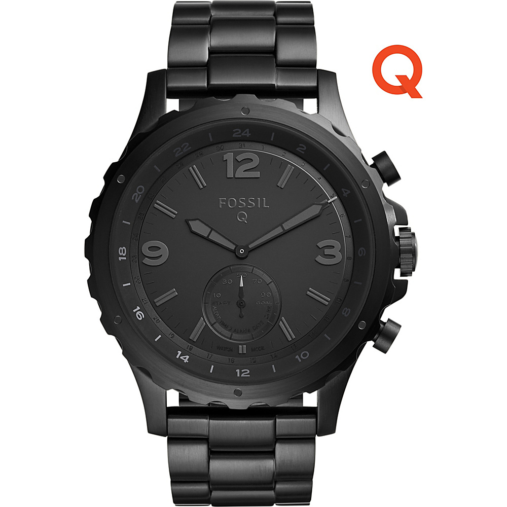 Fossil Q Nate Stainless Steel Hybrid Smartwatch Black Fossil Wearable Technology
