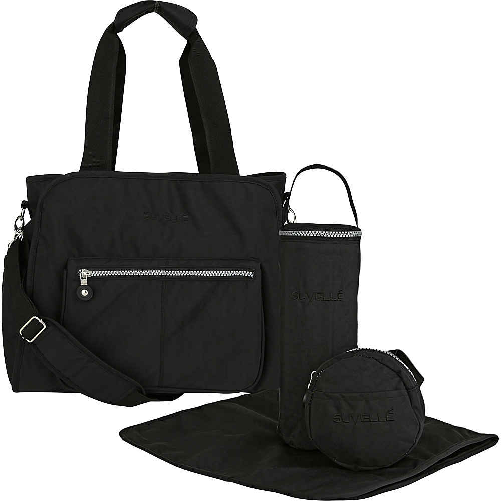 Suvelle RFID Travel Diaper Bag Black Suvelle Diaper Bags Accessories