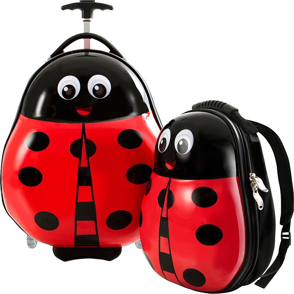 Heys America Travel Tots Lightweight 2pc. Kids Luggage Backpack Set Lady Bug Heys America Luggage Sets