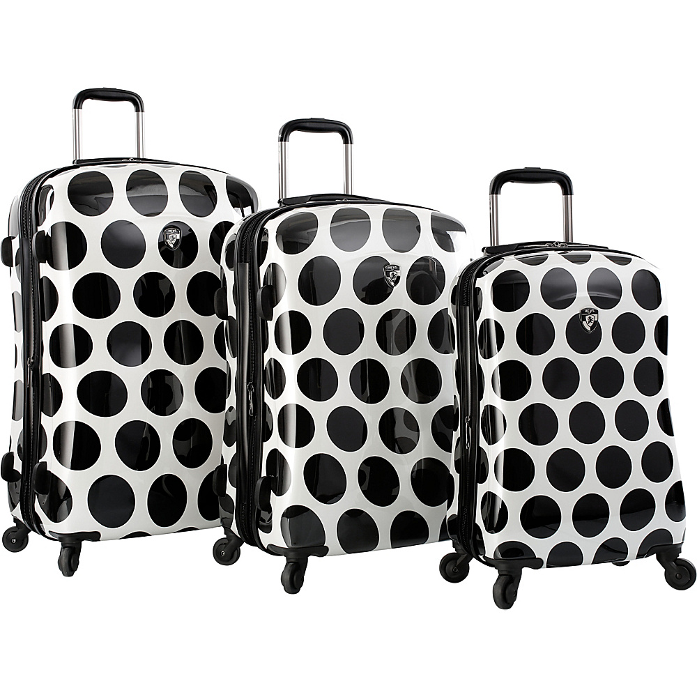 Heys America Spotlight Polka Dots 3pc Hardside Fashion Spinner Set Multicolor Heys America Luggage Sets