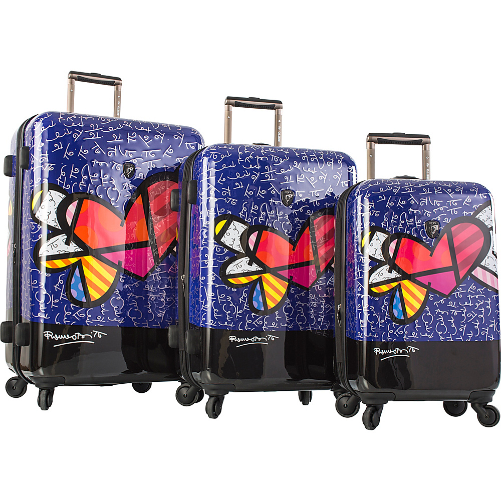 Heys America Britto Heart with Wings Hardside 3pc Spinner Set Multi Britto Heart With Wings Heys America Luggage Sets