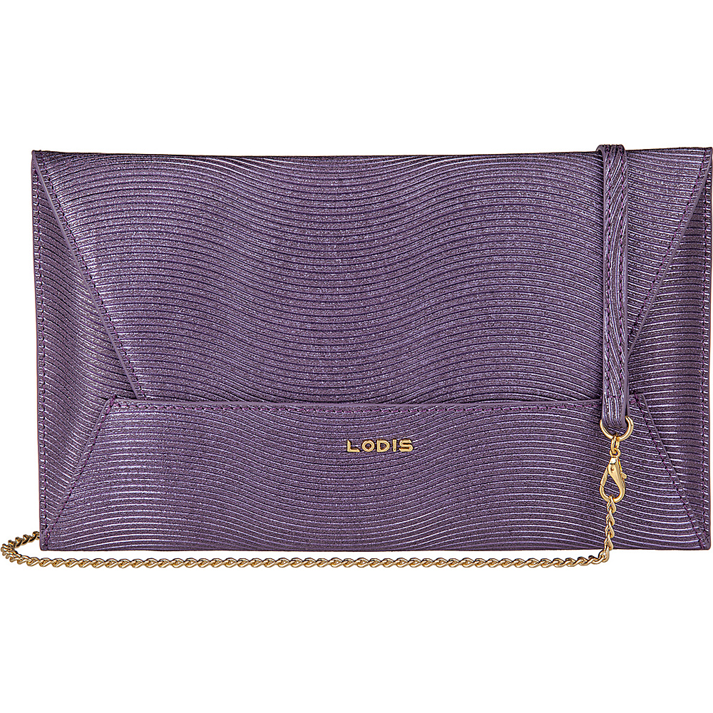 Lodis Vanessa Variety Betsy Clutch Crossbody Purple Lodis Leather Handbags