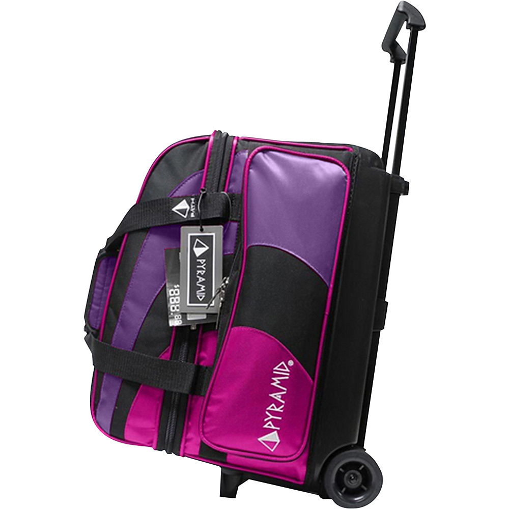 Pyramid Path Double Roller Bowling Bag Hot Pink Purple Pyramid Bowling Bags