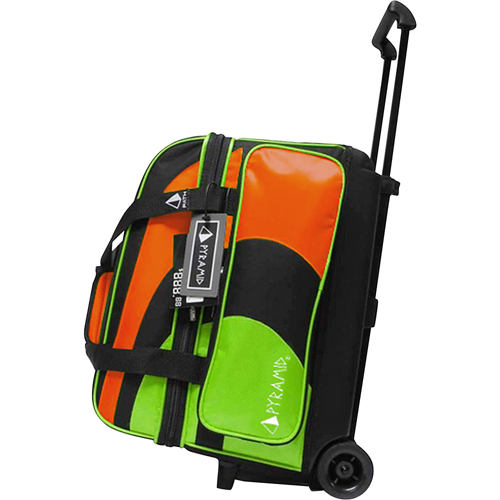 Pyramid Path Double Roller Bowling Bag Lime Green Orange Pyramid Bowling Bags