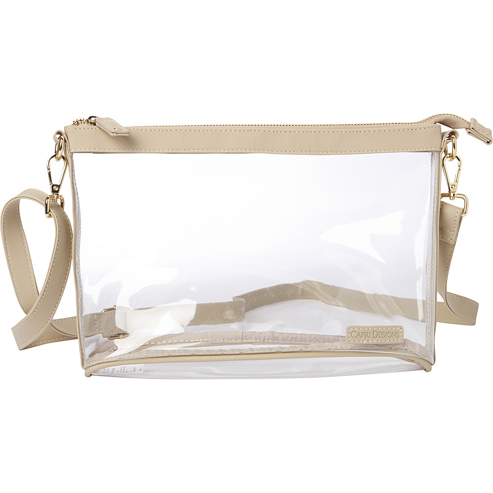Capri Designs Large Crossbody Clear Capri Designs Manmade Handbags