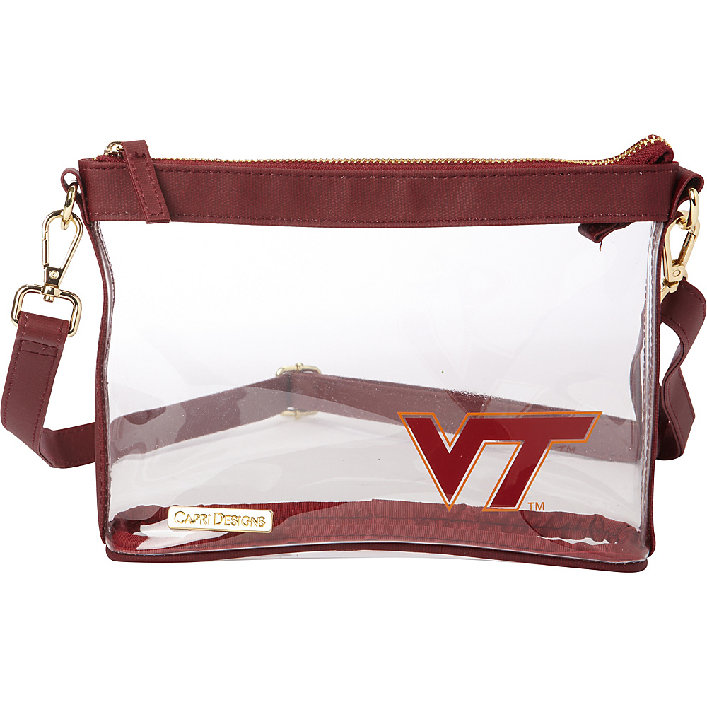Capri Designs Small NCAA Crossbody Licensed Virginia Tech Capri Designs Manmade Handbags