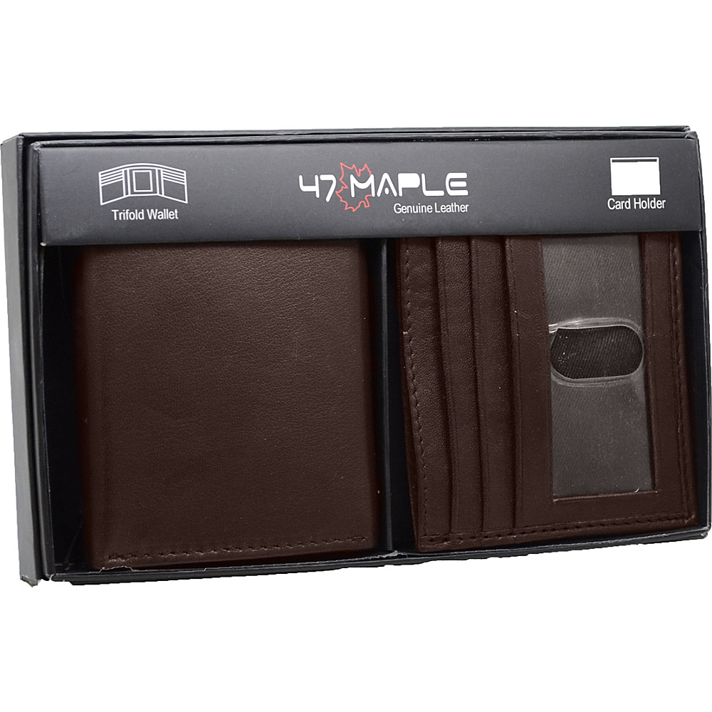 R R Collections Trifold Wallet Card Case Brown R R Collections Men s Wallets
