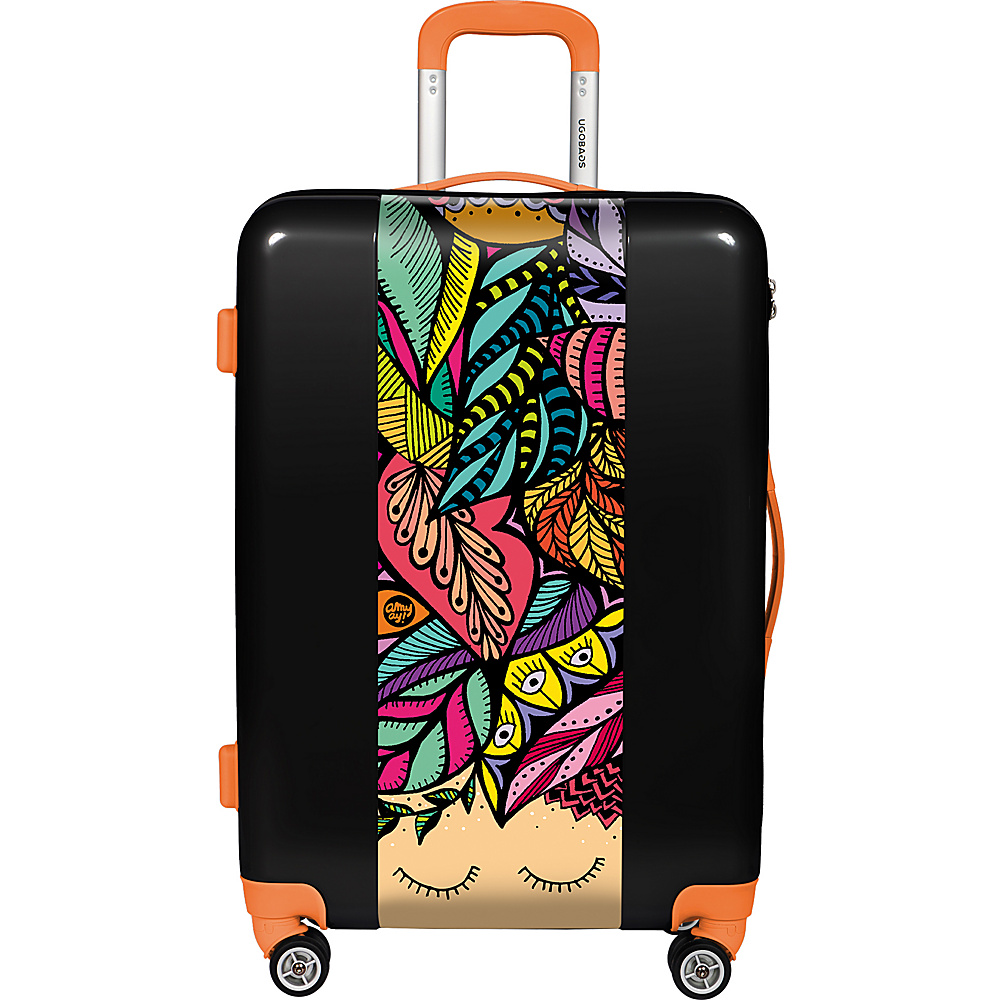 Ugo Bags Nature By Amy Ay! Art 22 Hardside Spinner Carry On Black Ugo Bags Softside Carry On