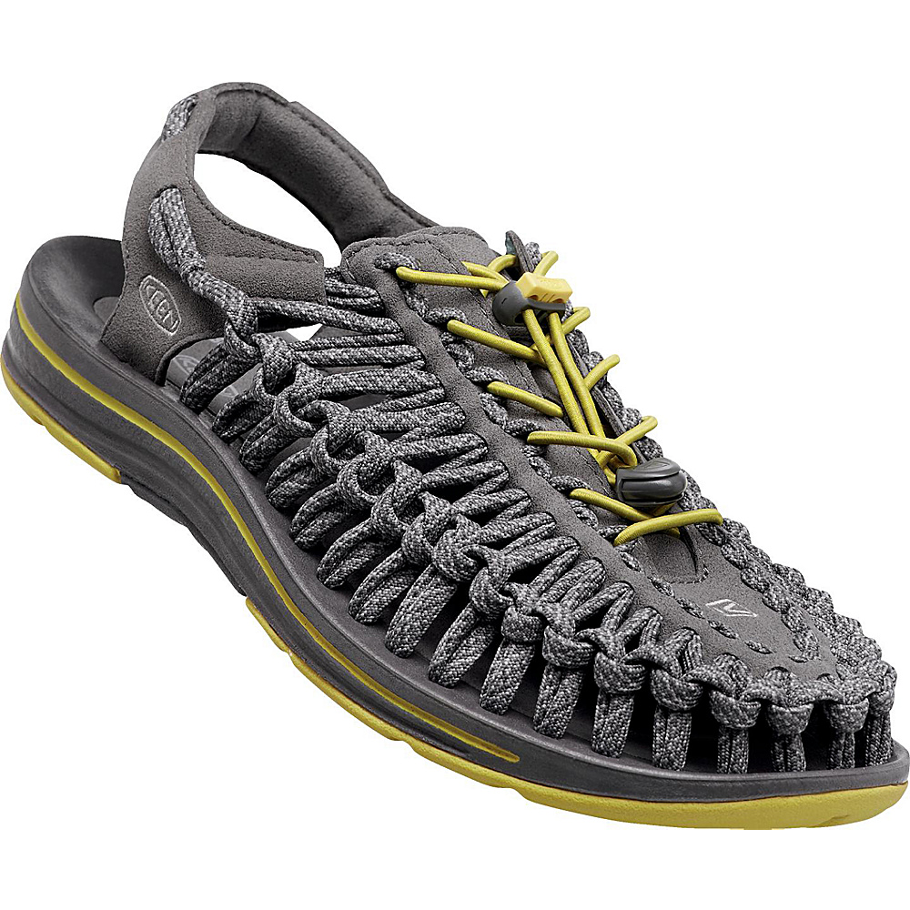 KEEN Mens UNEEK Round Cord Sandal 10.5 Gargoyle Warm Olive KEEN Men s Footwear