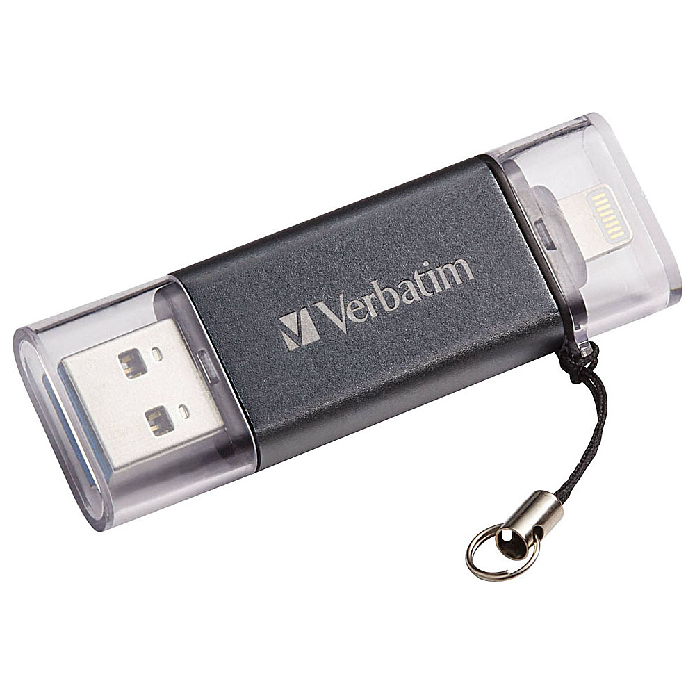 Verbatim 64GB iStore N Go Dual Flash Drive 49301 Black Verbatim Electronic Accessories