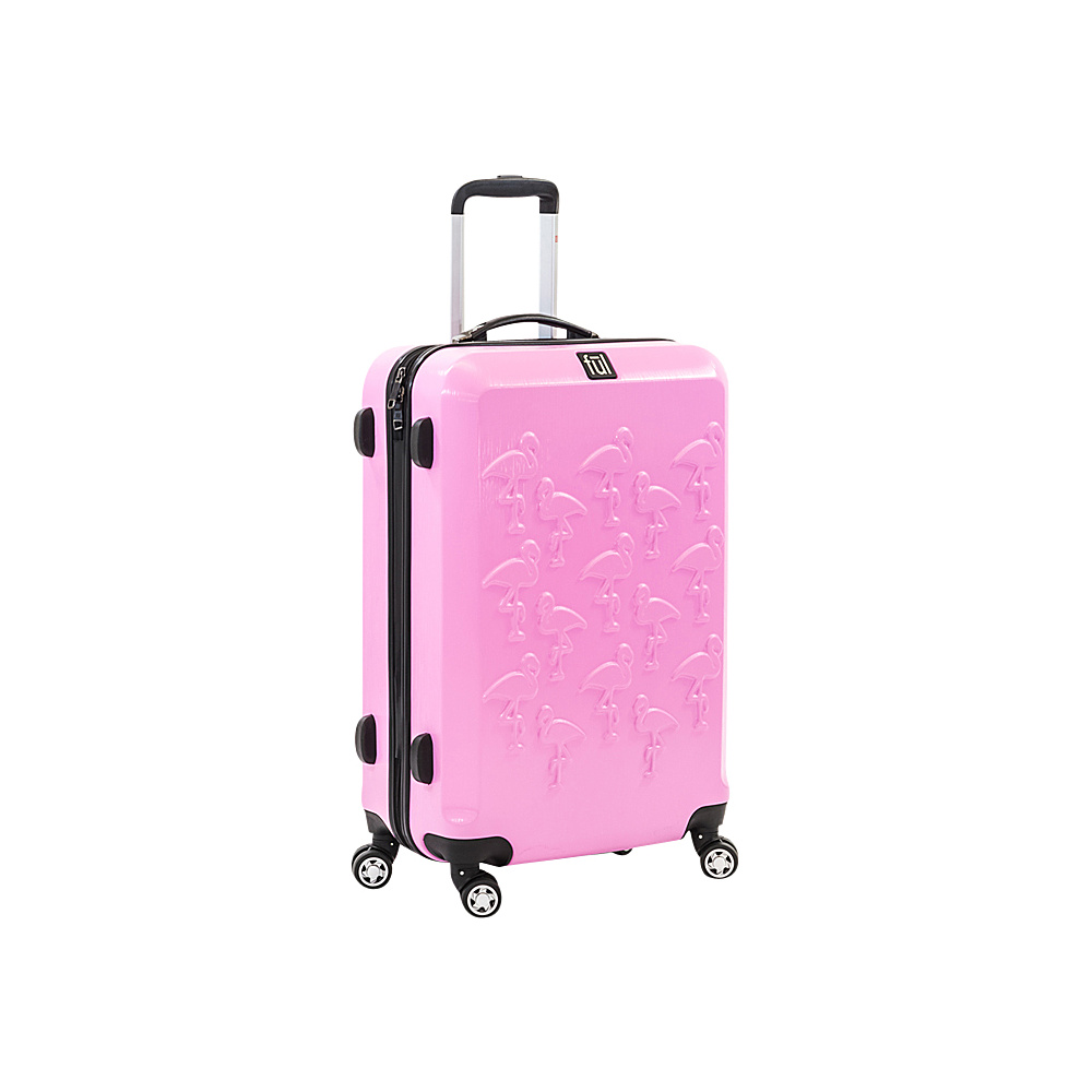 ful Flamingo 25in Spinner Rolling Luggage Pink ful Hardside Checked