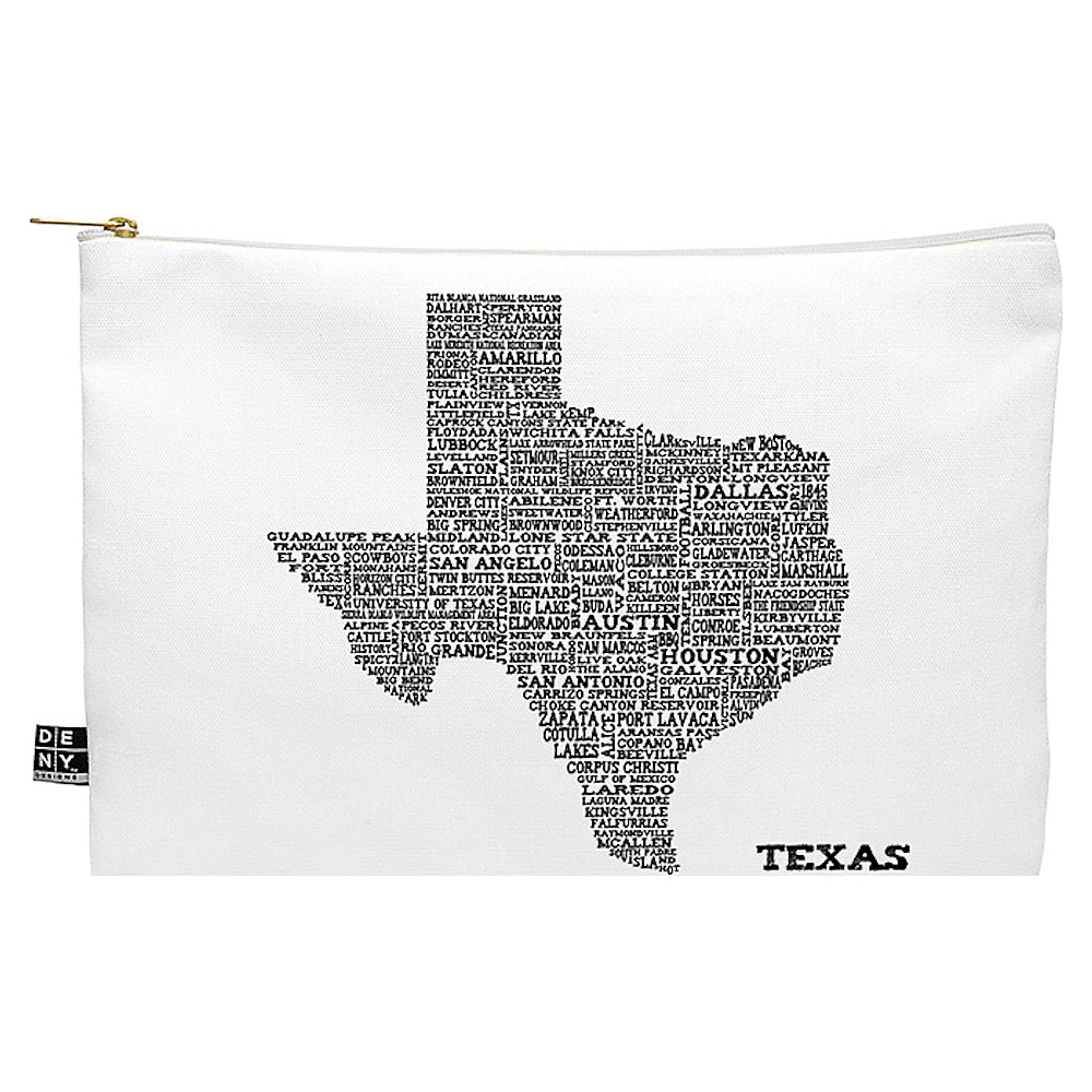 DENY Designs Flat Pouch Restudio Designs Texas Map DENY Designs Luggage Accessories
