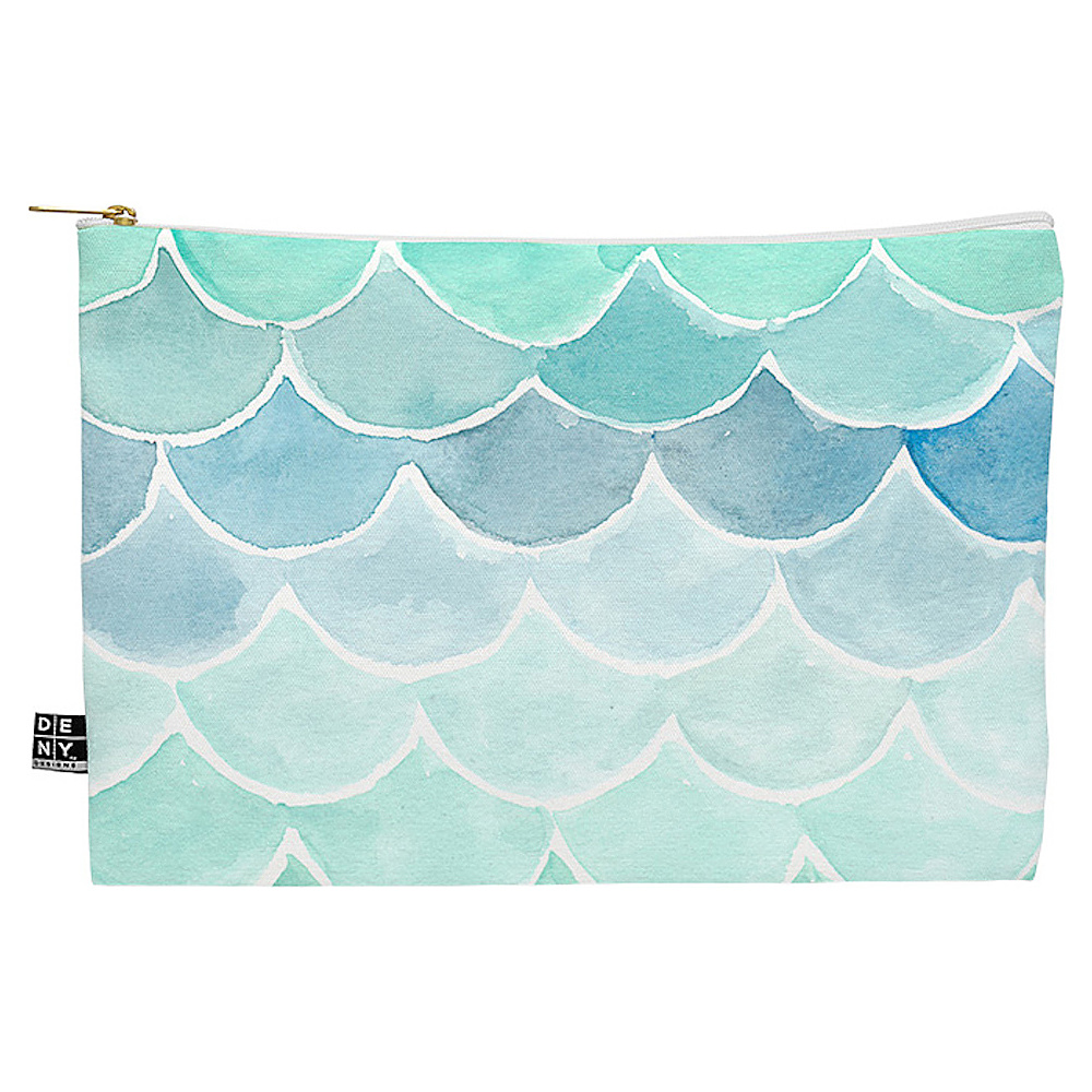 DENY Designs Flat Pouch Wonder Forest Mermaid Scales DENY Designs Luggage Accessories