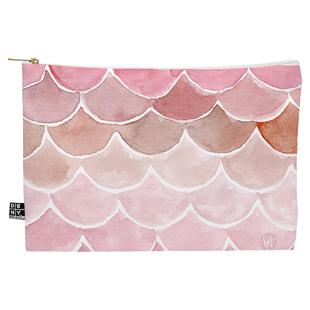 DENY Designs Flat Pouch Wonder Forest Pink Mermaid Scales DENY Designs Luggage Accessories