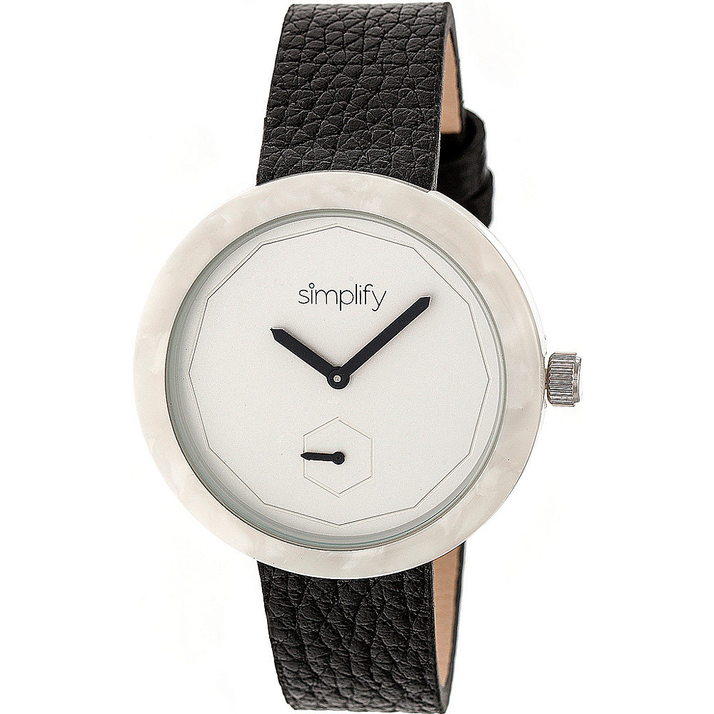Simplify The 3700 Unisex Watch Black White Silver Simplify Watches
