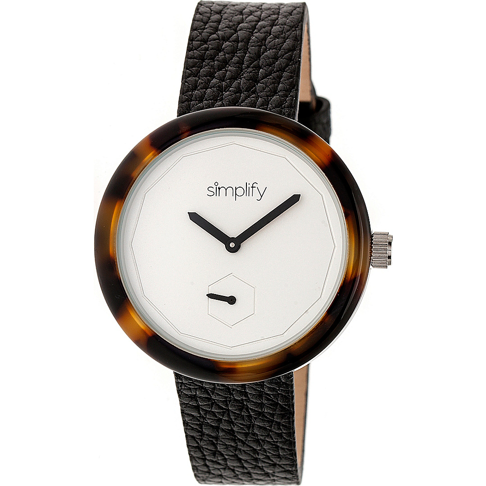 Simplify The 3700 Unisex Watch Black Brown Silver Simplify Watches