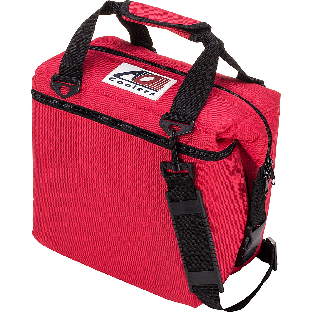 AO Coolers 12 Pack Canvas Soft Cooler Red AO Coolers Outdoor Coolers