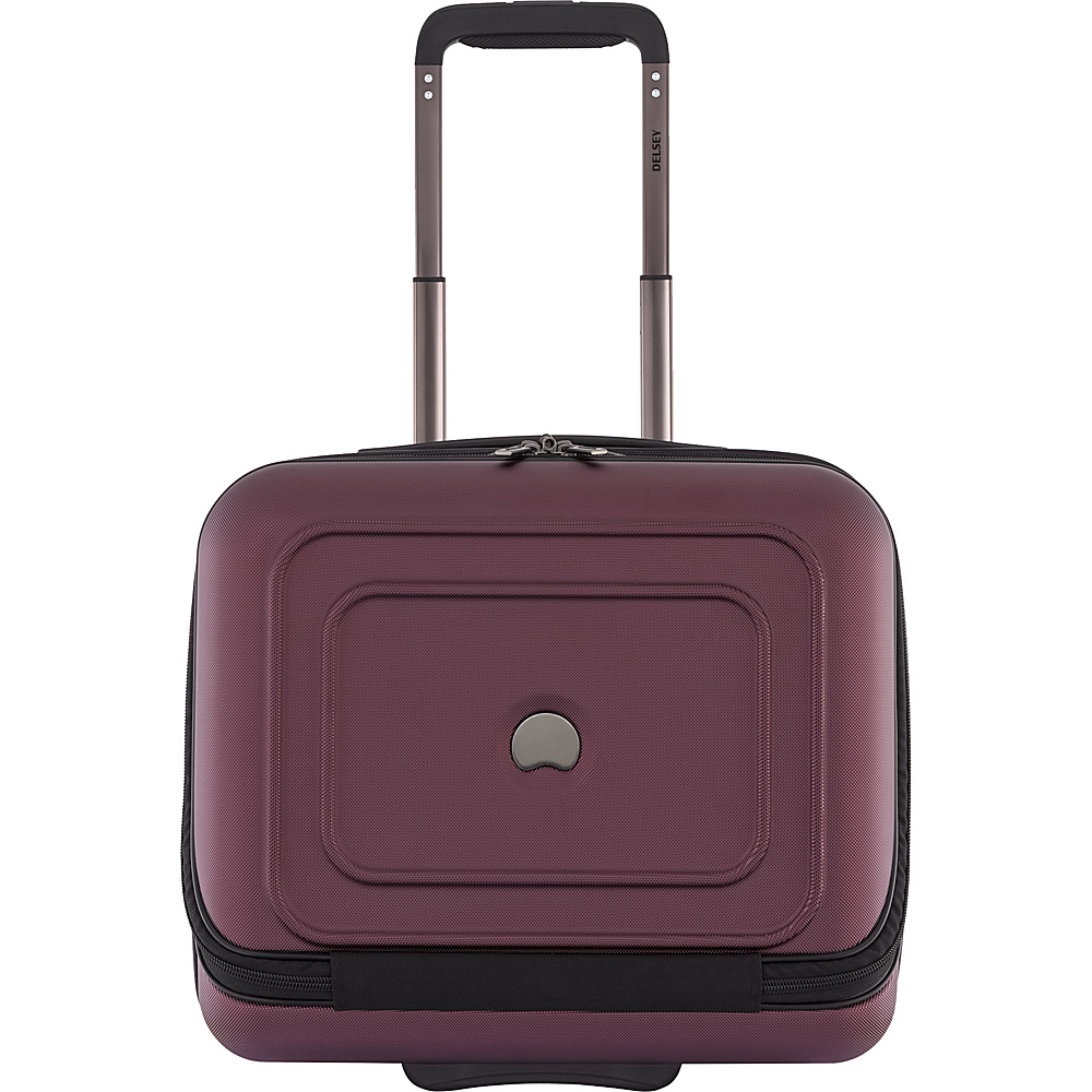 Delsey Cruise Lite Hard 2 Wheel Underseater with Front Pocket Black Cherry Delsey Softside Carry On